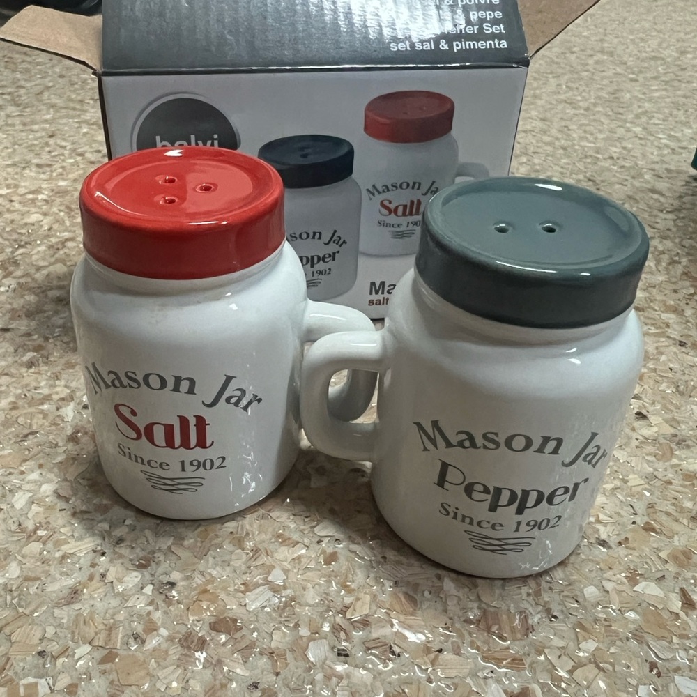 Mason Jar Salt and Pepper Shaker Set